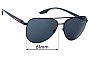 Sunglass Fix Lentes de Repuesto para Prada SPS52W - 61mm Wide 