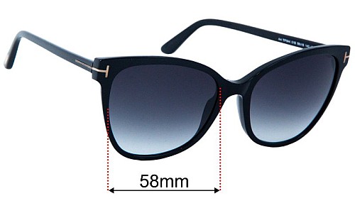 Sunglass Fix Replacement Lenses for Tom Ford TF844 Ani - 58mm Wide 