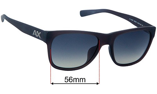 Armani Exchange AX 4008F Replacement Lenses 56mm wide 