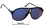 Sunglass Fix Replacement Lenses for Carrera 5565 - 64mm Wide 