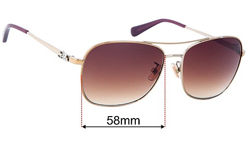 Coach HC 7080 Replacement Lenses 58mm wide 