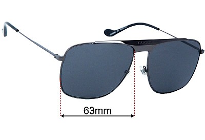 Gucci GG0909S Replacement Lenses 63mm wide 