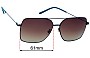 Sunglass Fix Replacement Lenses for Gucci GG1053SK - 61mm Wide 