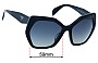 Sunglass Fix Replacement Lenses for Prada SPR16R-F - 59mm Wide 