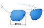 Sunglass Fix Replacement Lenses for Randolph Engineering AF206 - 58mm Wide 