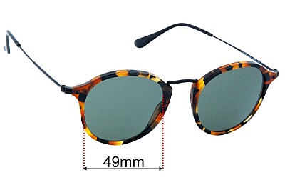 Ray Ban RB2447 Replacement Lenses 49mm wide 