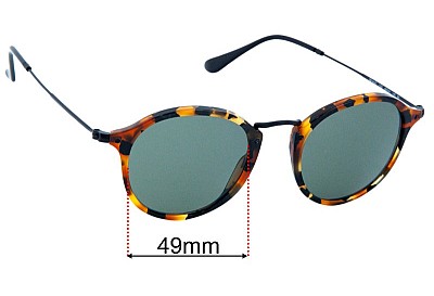 Ray-Ban RB2447 Round Verres de Remplacement 49mm wide 