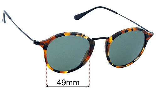 Sunglass Fix Replacement Lenses for Ray-Ban RB2447 Round Fleck - 49mm Wide Ray-Ban RB2447 Round Fleck Replacement Lenses 49mm wide