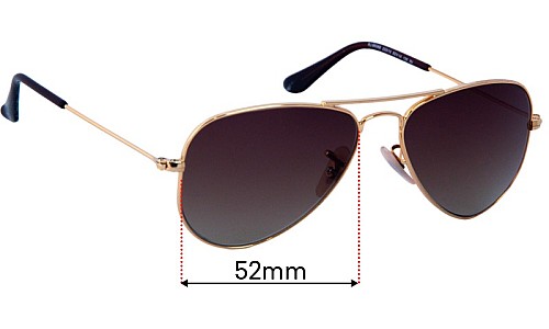 Ray Ban RJ9506S Replacement Lenses 52mm wide 