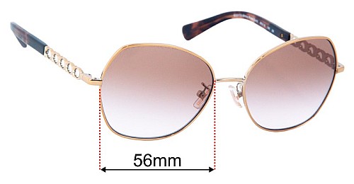 Coach HC7112 56mm Replacement Lenses by Sunglass Fix™ display picture 1