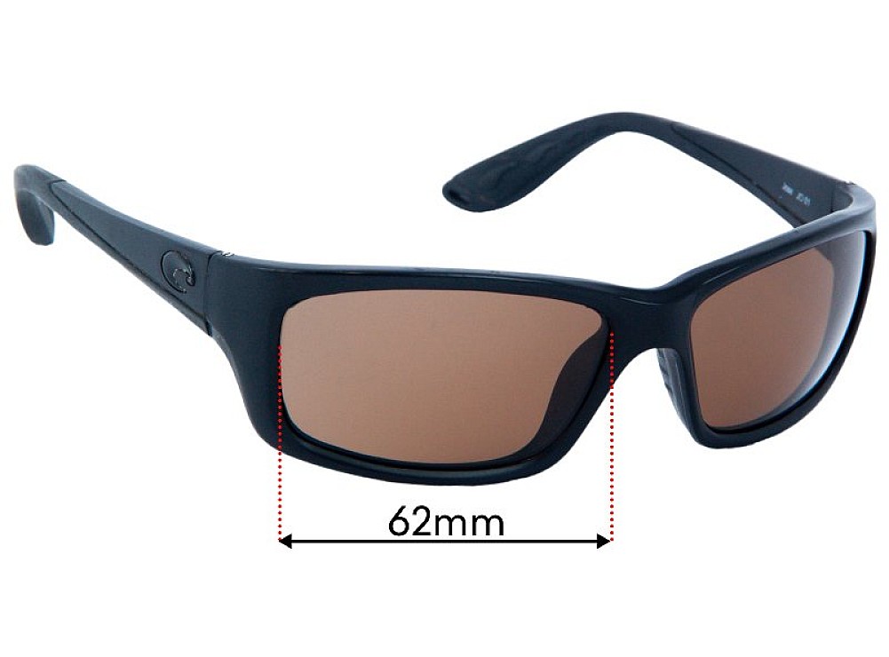 Sunglass Fix Lentes de Repuesto para Costa Del Mar Jose - 62mm Wide Sunglass Fix Lentes de Repuesto para Costa Del Mar Jose - 62mm Wide