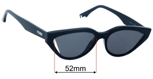Fendi FE 40009I 52mm Replacement Lenses