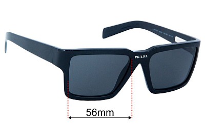 Sunglass Fix Replacement Lenses for Prada SPR09Y - 56mm Wide 