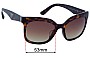 Sunglass Fix Verres de Remplacement pour Prada SPR24Q-F - 53mm Wide 