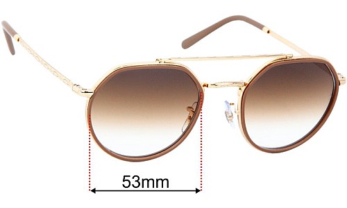 Ray Ban RB3765 Replacement Lenses 53mm wide 