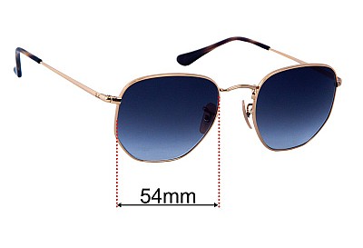 Ray-Ban RB6448 Hexagonal Optics Replacement Lenses 54mm wide 