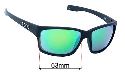 Sunglass Fix Replacement Lenses for Tonic Titan - 63mm Wide Tonic Titan Replacement Lenses 63mm wide