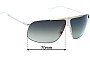 Sunglass Fix Ersatzgläser für Costume National CN30S - 70mm Wide 