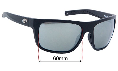 Costa Del Mar Broadbill Lentilles de Remplacement 60mm wide 