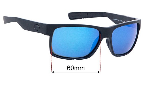 Costa Del Mar Half Moon Lentes de Repuesto 60mm wide 