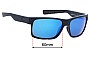 Sunglass Fix Lentes de Repuesto para Costa Del Mar Half Moon - 60mm Wide 