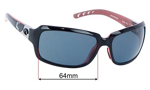 Costa Del Mar Isabela Lentes de Repuesto 64mm wide 