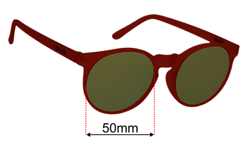 Goodr I'm Wearing Burgandy?  Replacement Lenses 50mm wide 