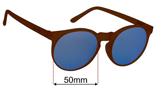 Goodr Pancake Sticky Icky  Replacement Lenses 50mm wide 