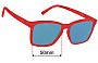 Sunglass Fix Replacement Lenses for Goodr The Devil's Ketchup - 50mm Wide 