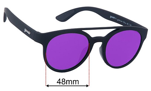 Goodr The New Prospector  Replacement Lenses 48mm wide 