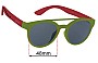 Sunglass Fix Replacement Lenses for Goodr Watermelon Wasted - 48mm Wide 