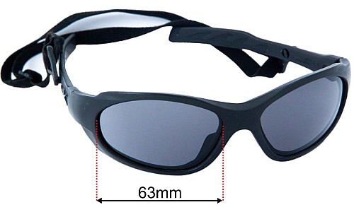 Wiley X X-1 Advanced Replacement Lenses 63mm wide 