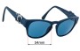 Sunglass Fix Lentes de Repuesto para Chanel 5455-Q-B - 54mm Wide 