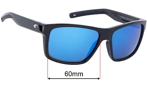 Costa Del Mar Slack Tide  Lentes de Repuesto 60mm wide 