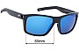 Sunglass Fix Lentes de Repuesto para Costa Del Mar Slack Tide - 60mm Wide 