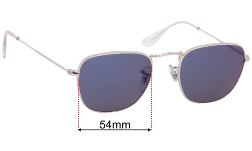 Ray-Ban RB3857 Frank Replacement Lenses 54mm wide 