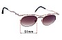 Sunglass Fix Lentes de Repuesto para Cazal Mod 279 - 51mm Wide 