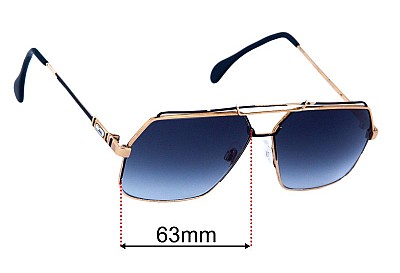 Cazal MOD 734 Verres de Remplacement 63mm wide 