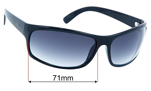 Police Spectrum 1 S1863 Replacement Lenses 71mm wide 