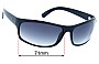 Sunglass Fix Replacement Lenses for Police Spectrum 1 S1863 - 71mm Wide 