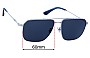 Sunglass Fix Replacement Lenses for Police Origins Lite 20 SPLN32 - 60mm Wide 