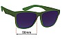 Sunglass Fix Lentes de Repuesto para Goodr Howling At The Neon Moon - 56mm Wide 