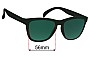 Sunglass Fix Replacement Lenses for Goodr Mint Julep Electroshocks - 56mm Wide 