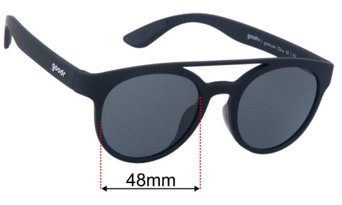 Goodr Professor 00G  Replacement Lenses 48mm wide 