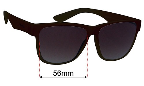 Goodr Hooked On Onyx  Replacement Lenses 56mm wide 