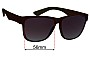 Sunglass Fix Replacement Lenses for Goodr Hooked On Onyx - 56mm Wide 