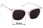 Sunglass Fix Replacement Lenses for Oscar Wylee Peggy - 53mm Wide 