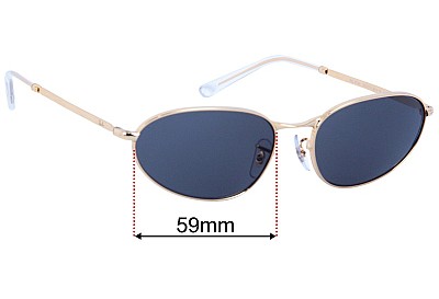 Ray-Ban RB3734 Replacement Lenses 59mm wide 