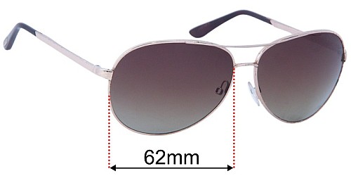 Tom Ford Charles TF35 62mm Replacement Lenses