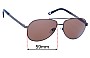 Sunglass Fix Lentes de Repuesto para Bill Bass Otto - 58mm Wide 